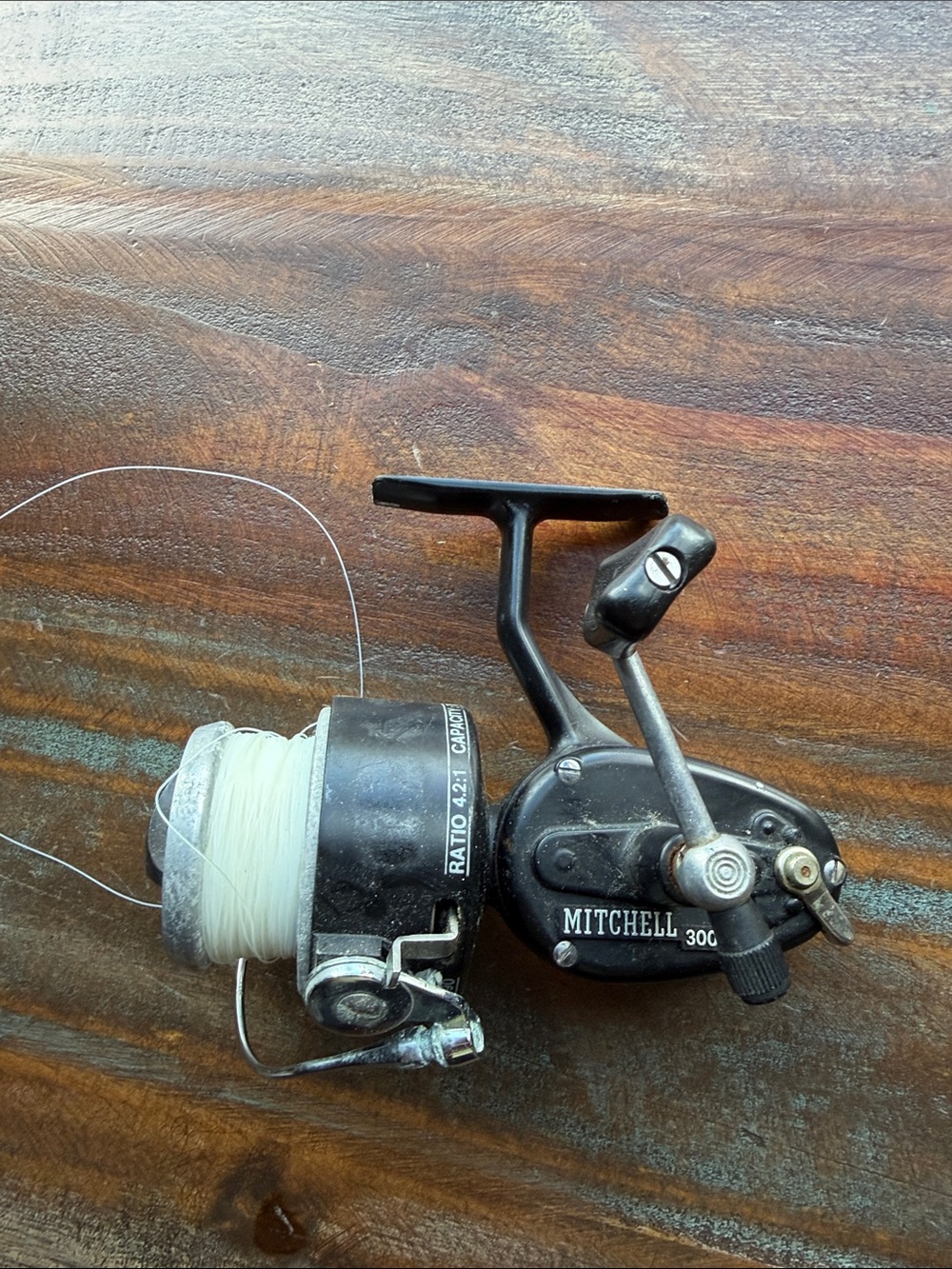 MITCHELL 300A Black Spinning Reel Fishing Made in France Untested